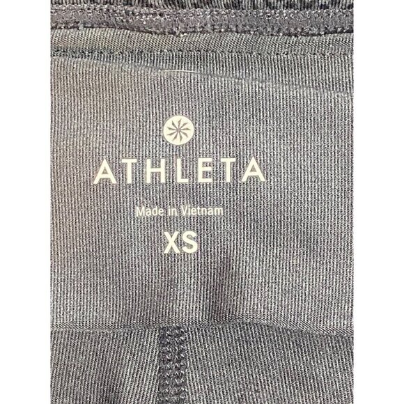 Athleta Gray Cropped Athletic Leggings Pants Back Zipper Pocket Women’s Size XS - Picture 4 of 10